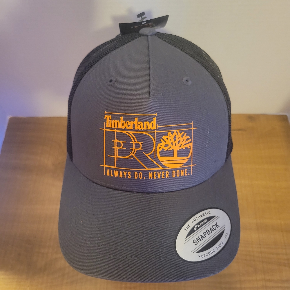 Timberland PRO Gray Hat with Orange Logo and Sunglasses - Picture 5 of 7